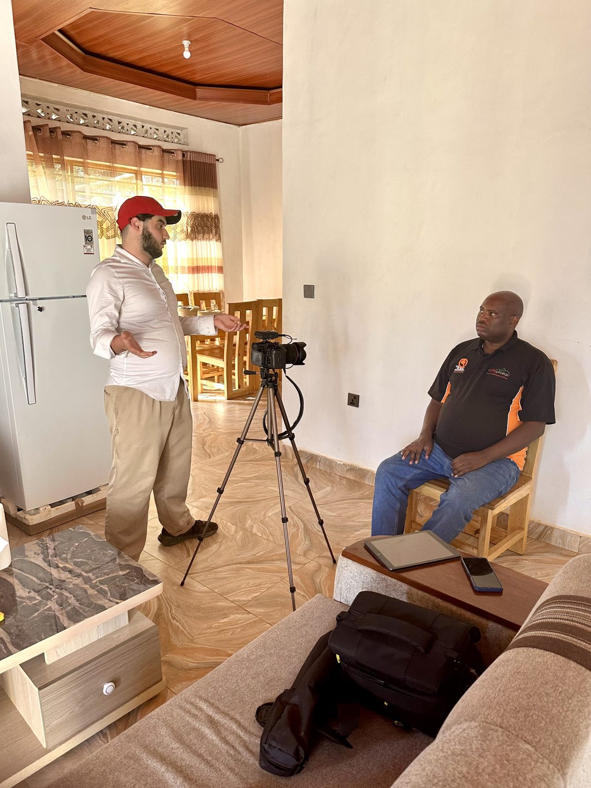Judah Brody on location in Rwanda